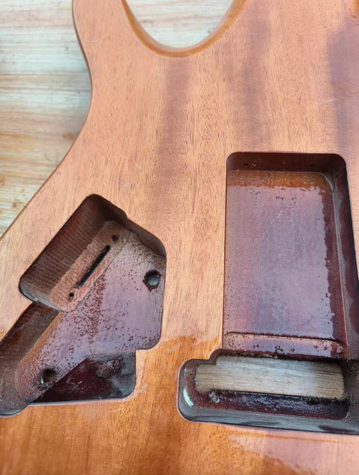 HSS Sunburst Finish Guitar Tiger Maple Top Body DIY Project