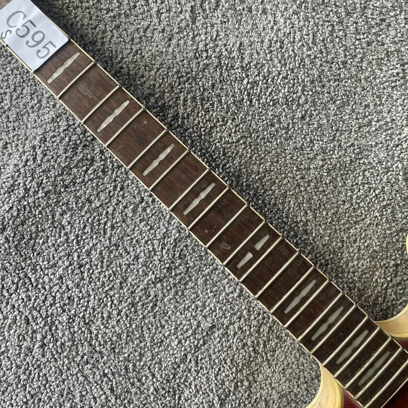 Red Semi Hollow Jazz Guitar Body and Neck, Rosewood Fingerboard
