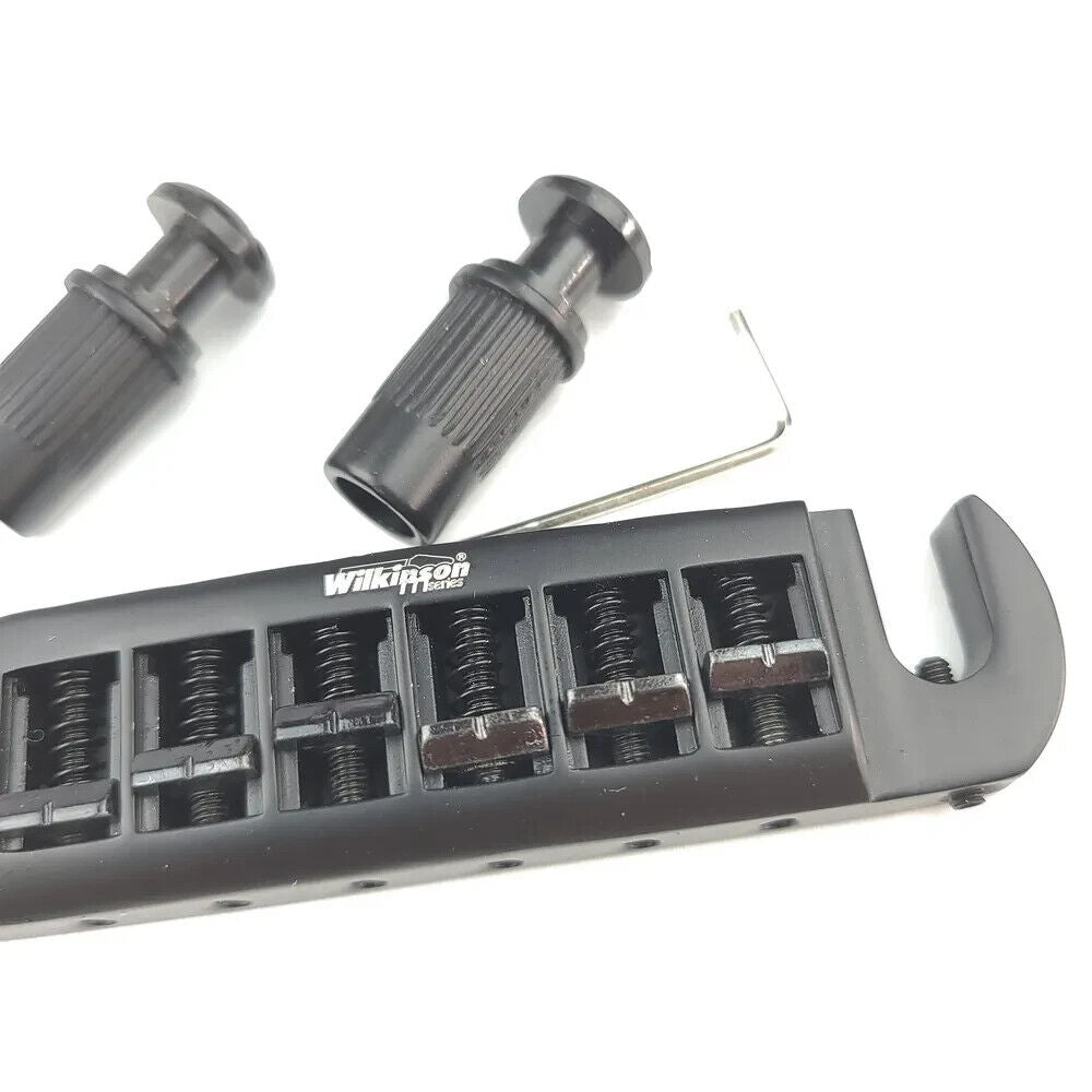 Wilkinson Black Wrapround Guitar Bridge Tailpiece For Epiphone,PRS,D'Angelico