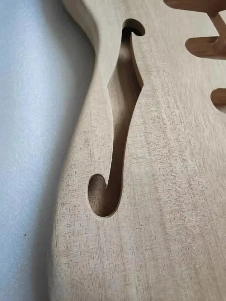 Mahogany Wood F Hole SSS Guitar Body Fit ST