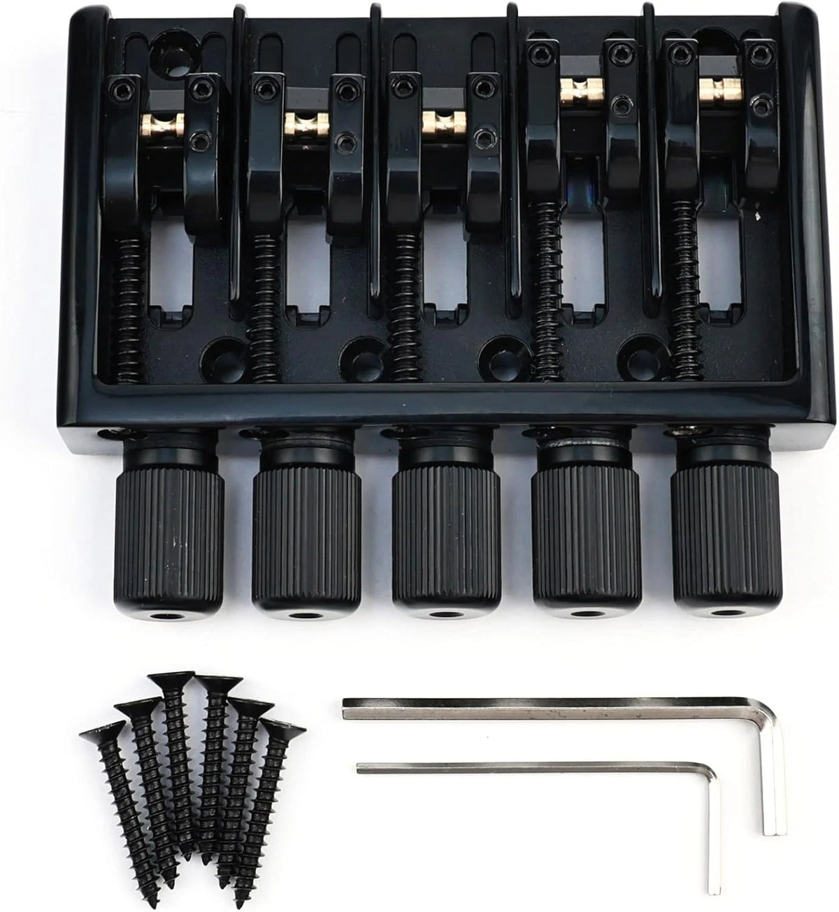 Black 5 String Headless Bass High Mass Fixed Bridge System