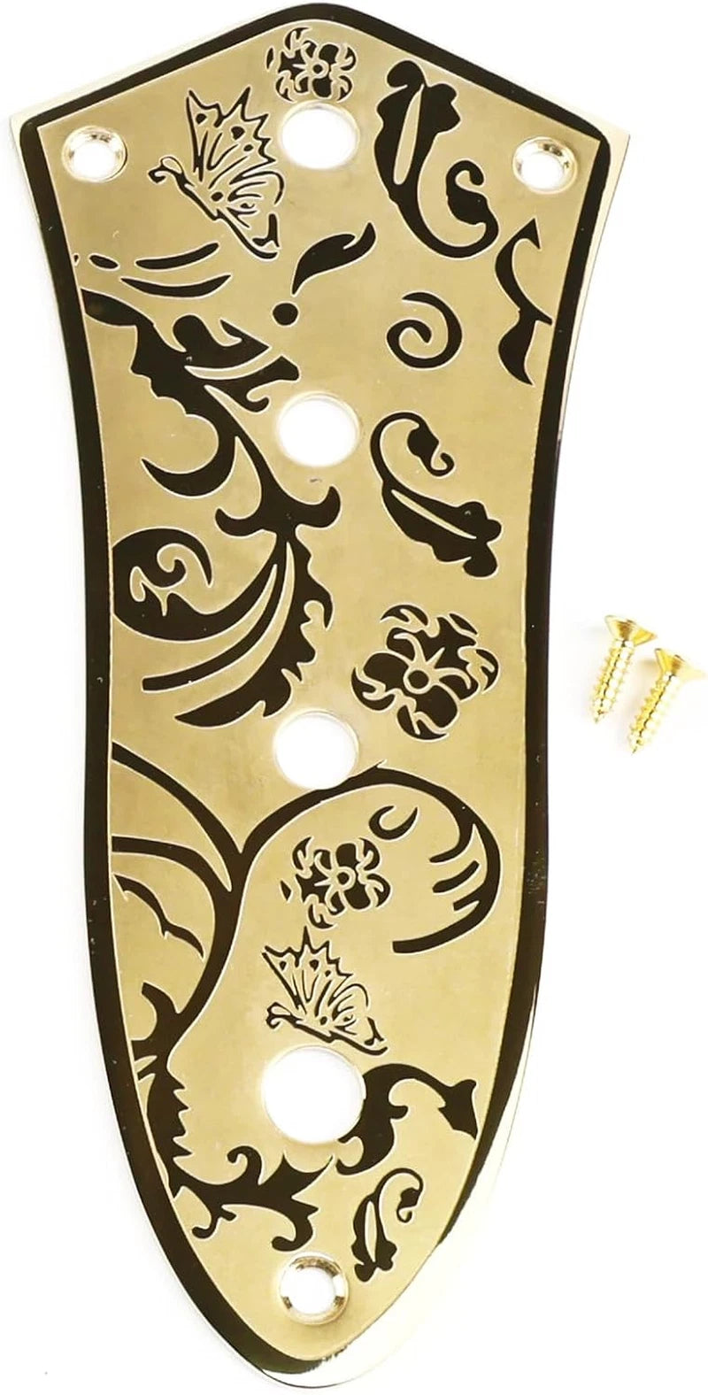 Gold Engraved Bass Control Plate Fit Jazz Bass