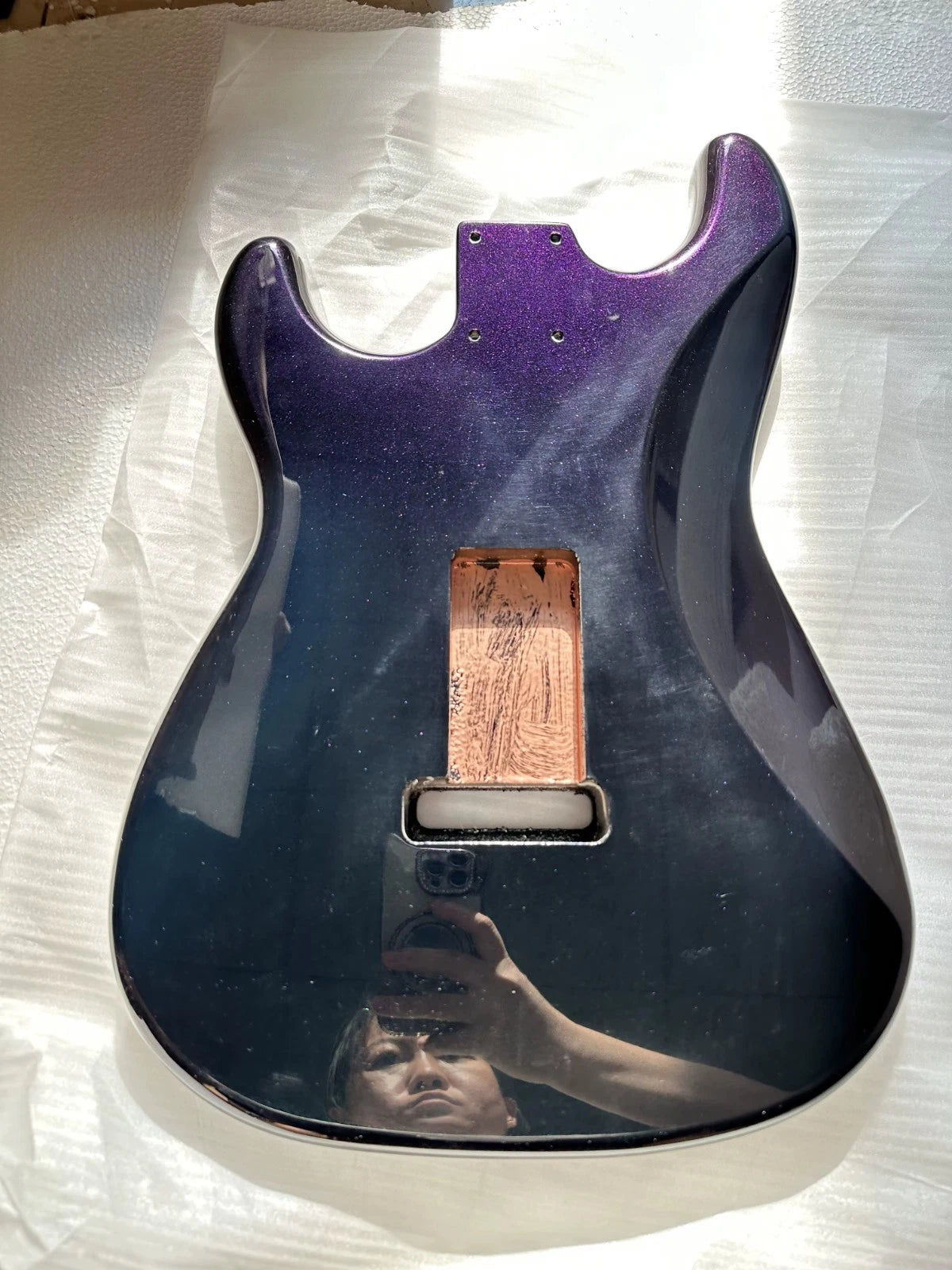 Guitar Body, Alder, Gloss Chameleon Finish Fit ST