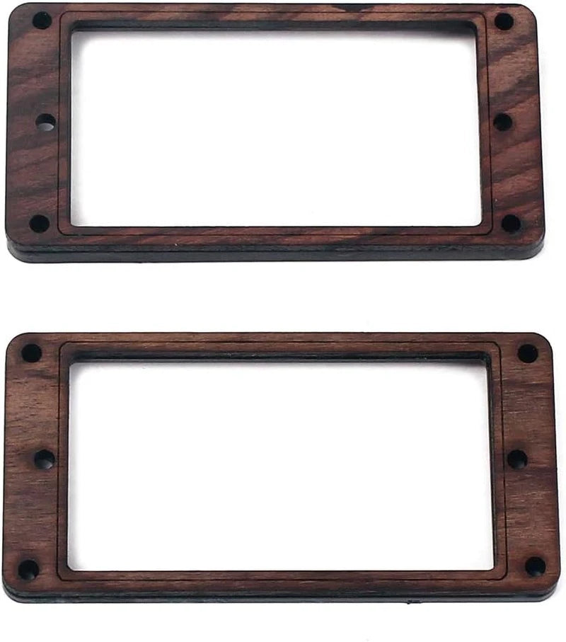 2 Pcs Rosewood Curved Bottom Humbucker Pickup Ring Set for Epiphone Guitar Acces