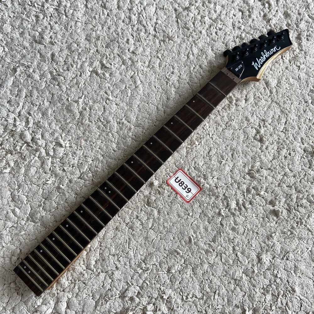 Black Washburn Guitar Maple Neck and Rosewood Fingerboard with Tuning Pegs