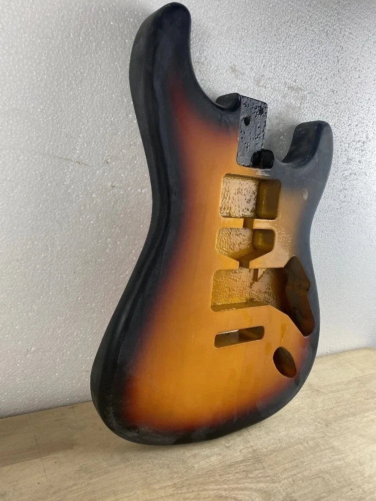 Sunburst Finish Guitar Poplar Wood Body Fit Strat ST DIY Project