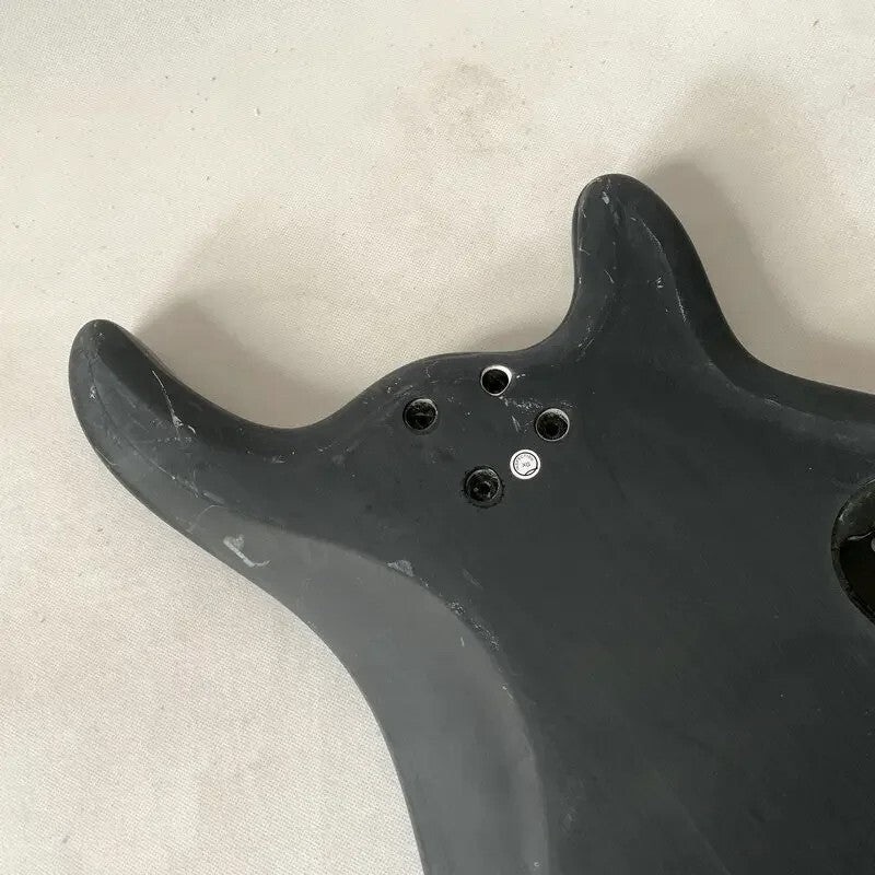 Black Left Handed Basswood Bass Guitar Body DIY Project