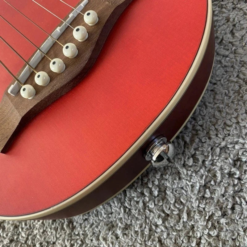 Washburn Rover RO10SK 34 Inch Travel Guitar in Red, Spruce Top, Rosewood