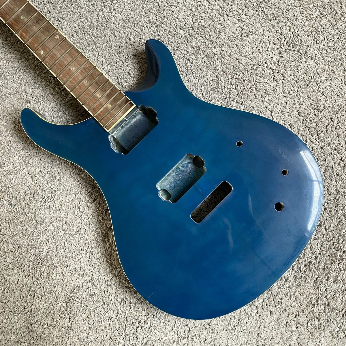 Dark Blue Guitar Project, Rosewood Fingerboard, Basswood Body