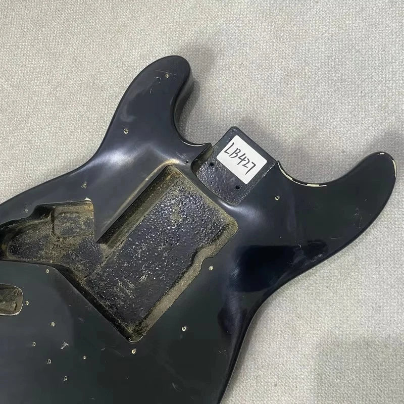 Left Hand Mini Guitar Body, Black, Custom Pickup Route