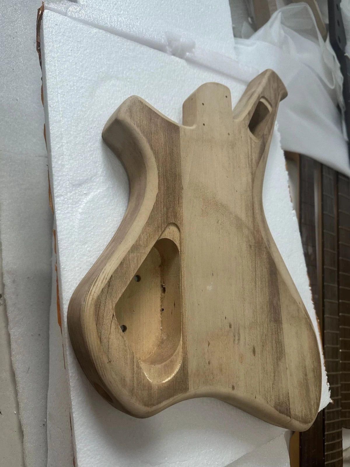 Custom DIY Project Guitar Body with Veneer Maple Top