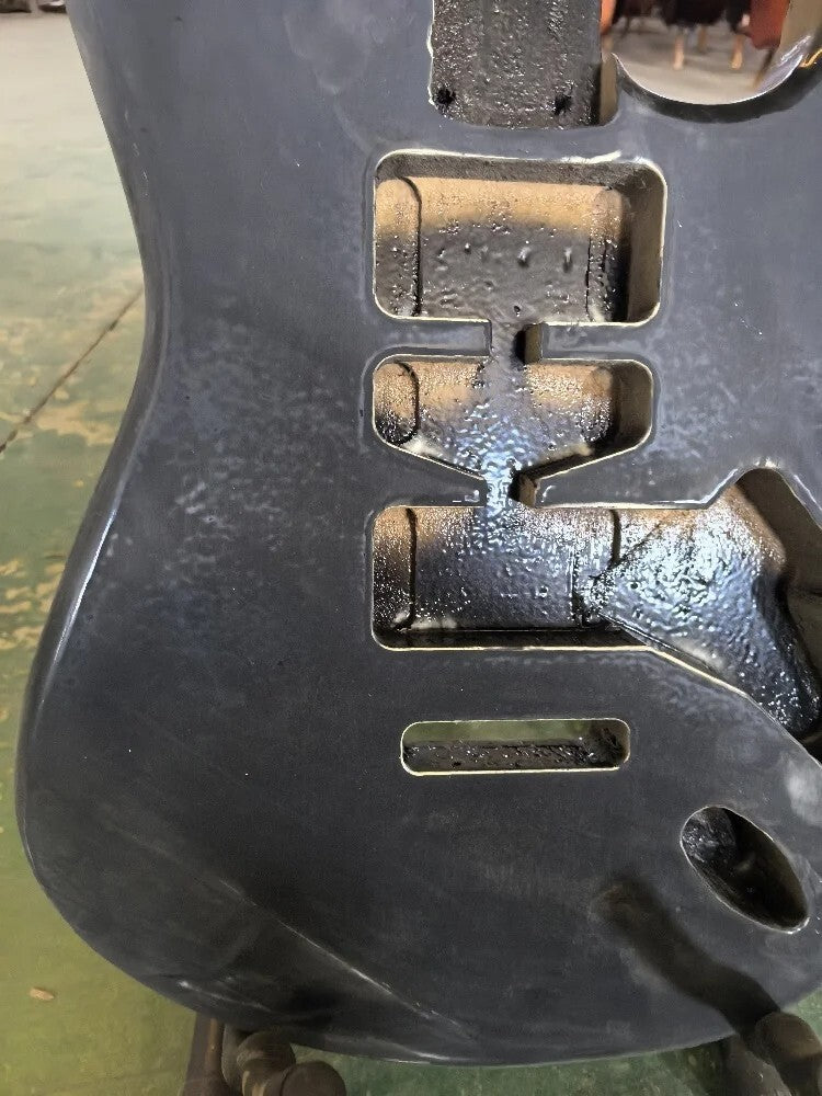 Black Poplar Wood Guitar Body HSH DIY Project Fit Strat Stratocaster