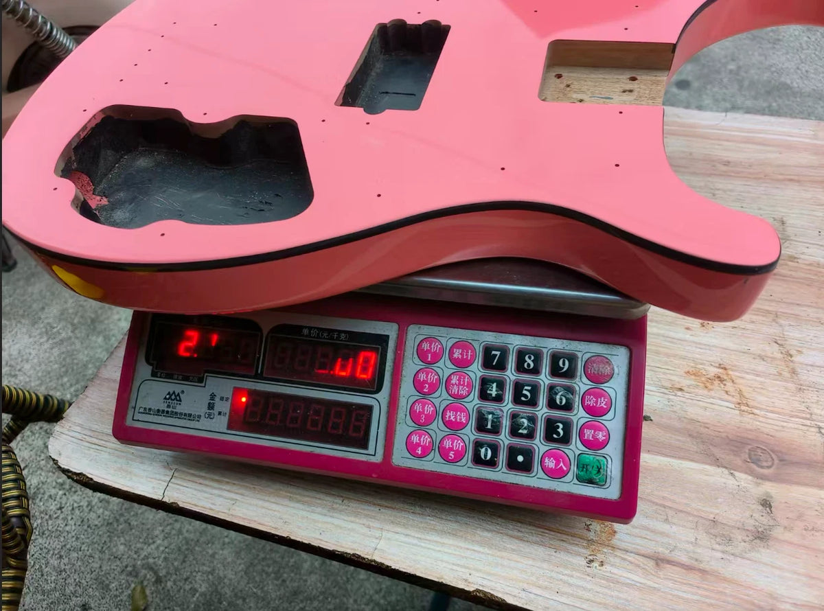 DIY Project Glossy Pink Bass Guitar Body