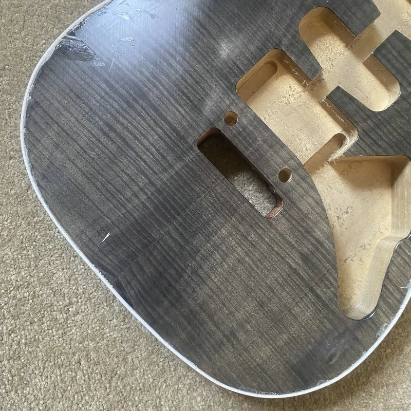HSS Tiger Maple Top Basswood Guitar Body DIY Project