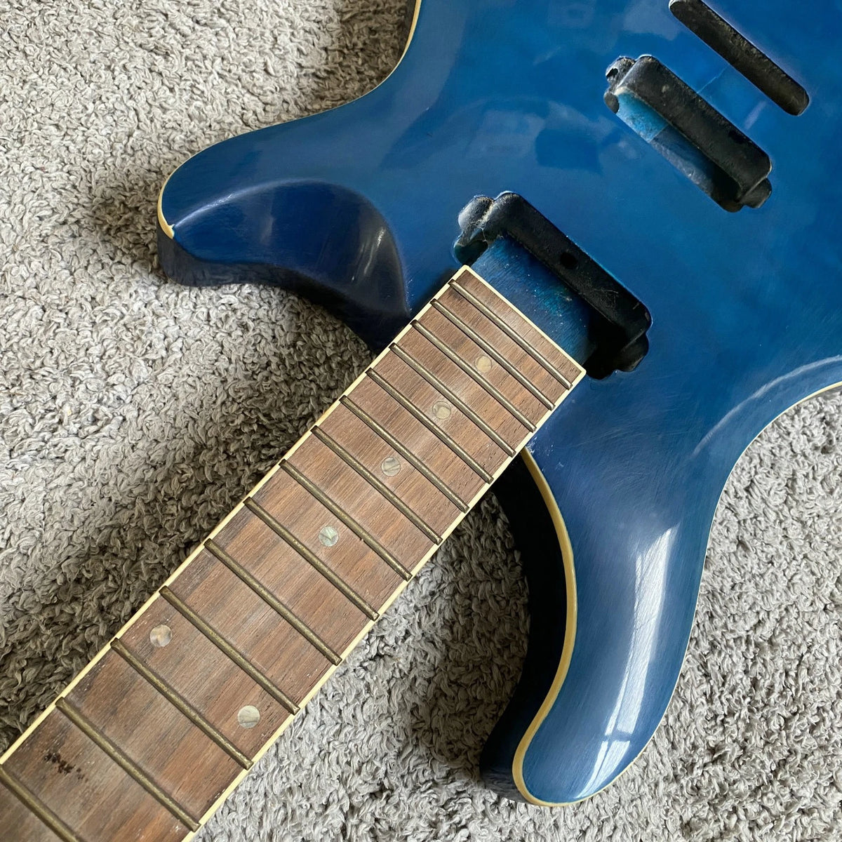 Dark Blue Guitar Project, Rosewood Fingerboard, Basswood Body