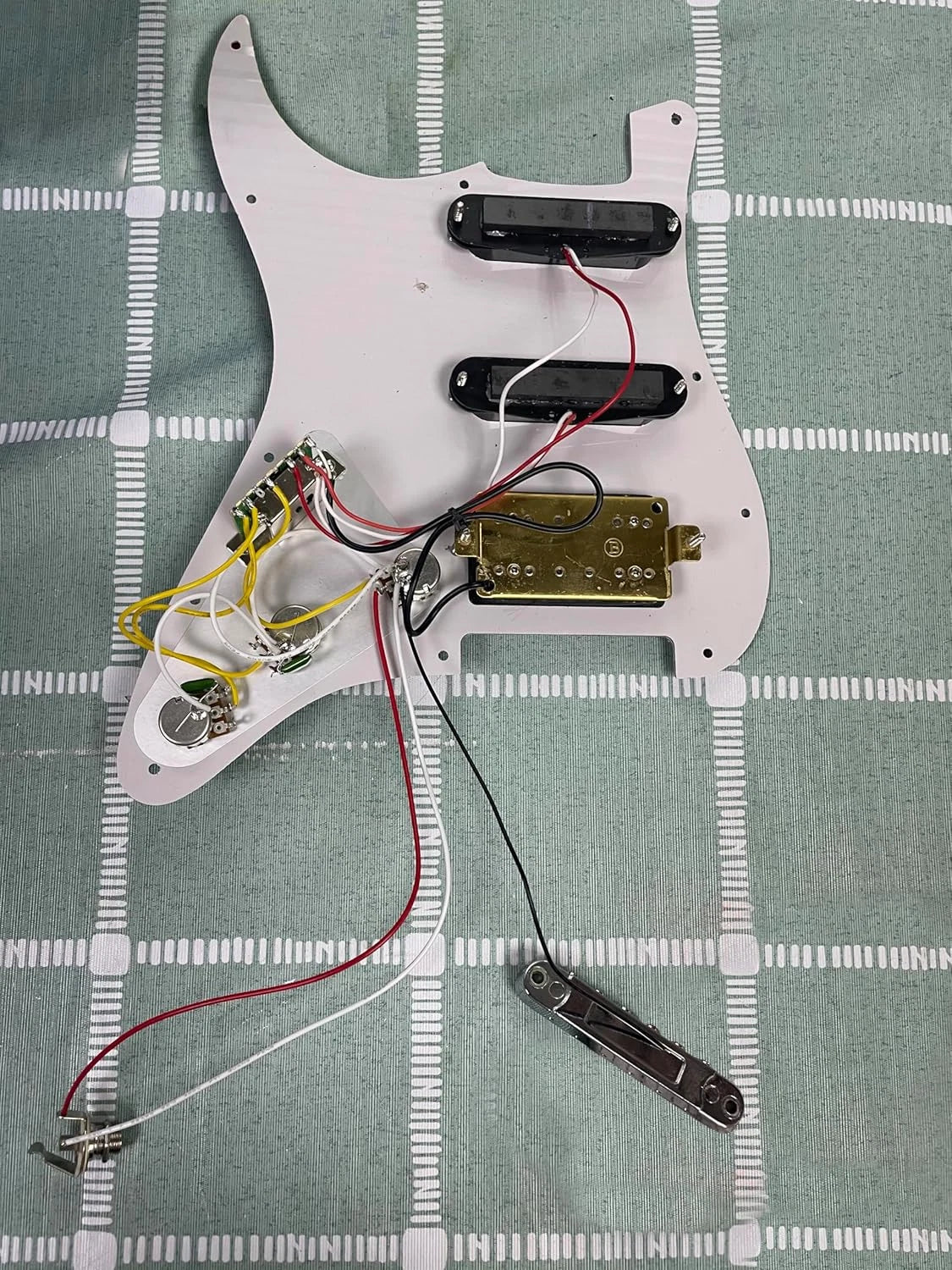 HSS Dual Blades Pickups Guitar MultiFunction Loaded Prewired Pickguard Fit Strat