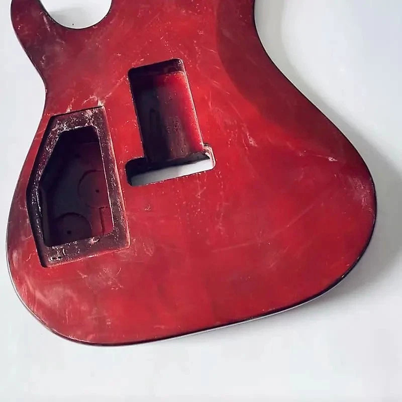 Red Finish HH Basswood Electric Guitar Body