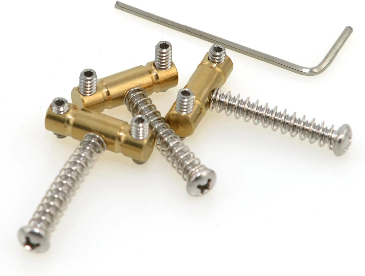 Solid Brass 3pcs Guitar Bridge Saddles Fit Telecaster Tele
