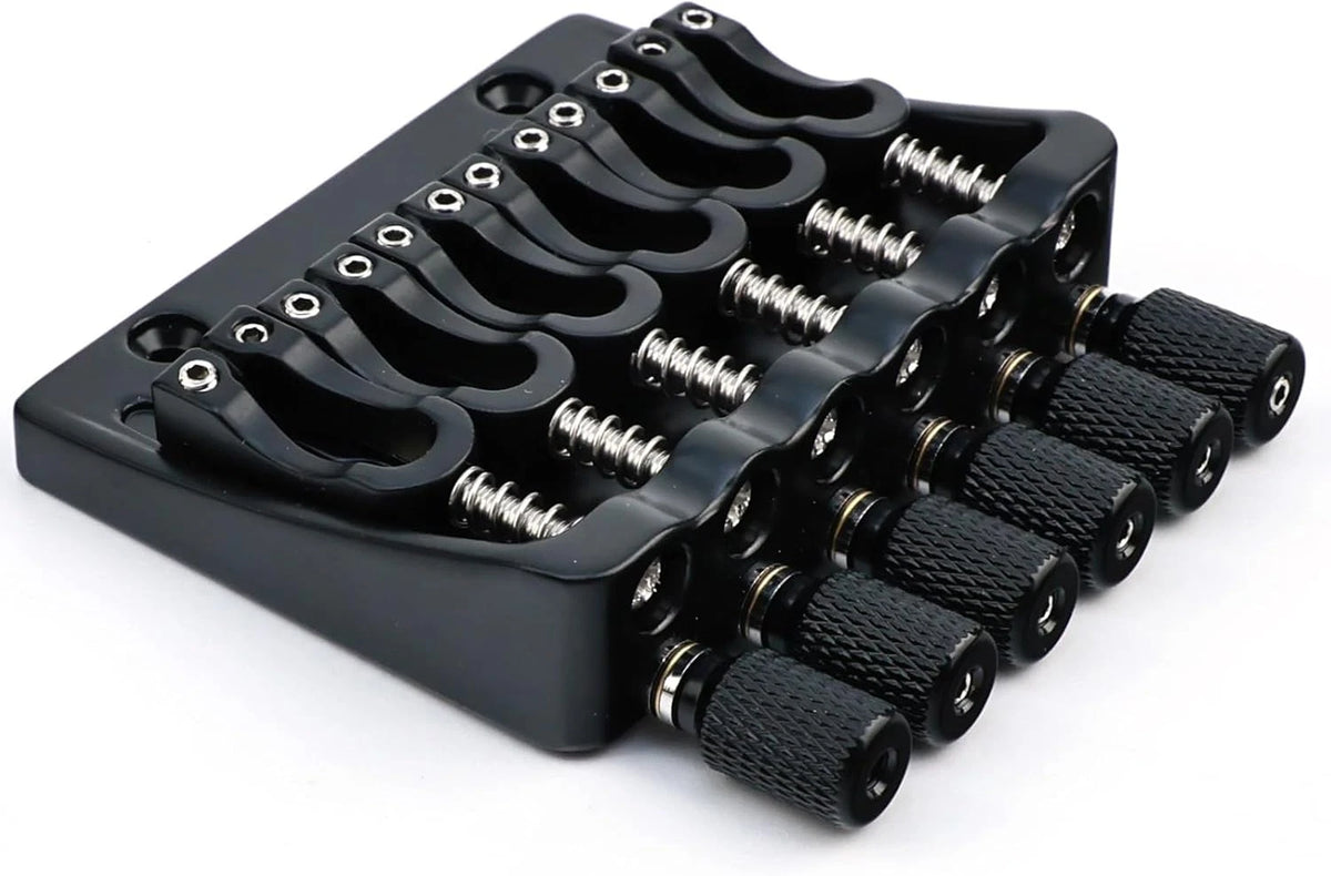6 String Headless Guitar Fixed Bridge System in Black