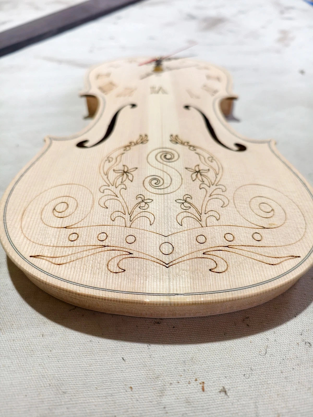 Unfinished 4/4 Violin-Shaped DIY Woodworking Kit