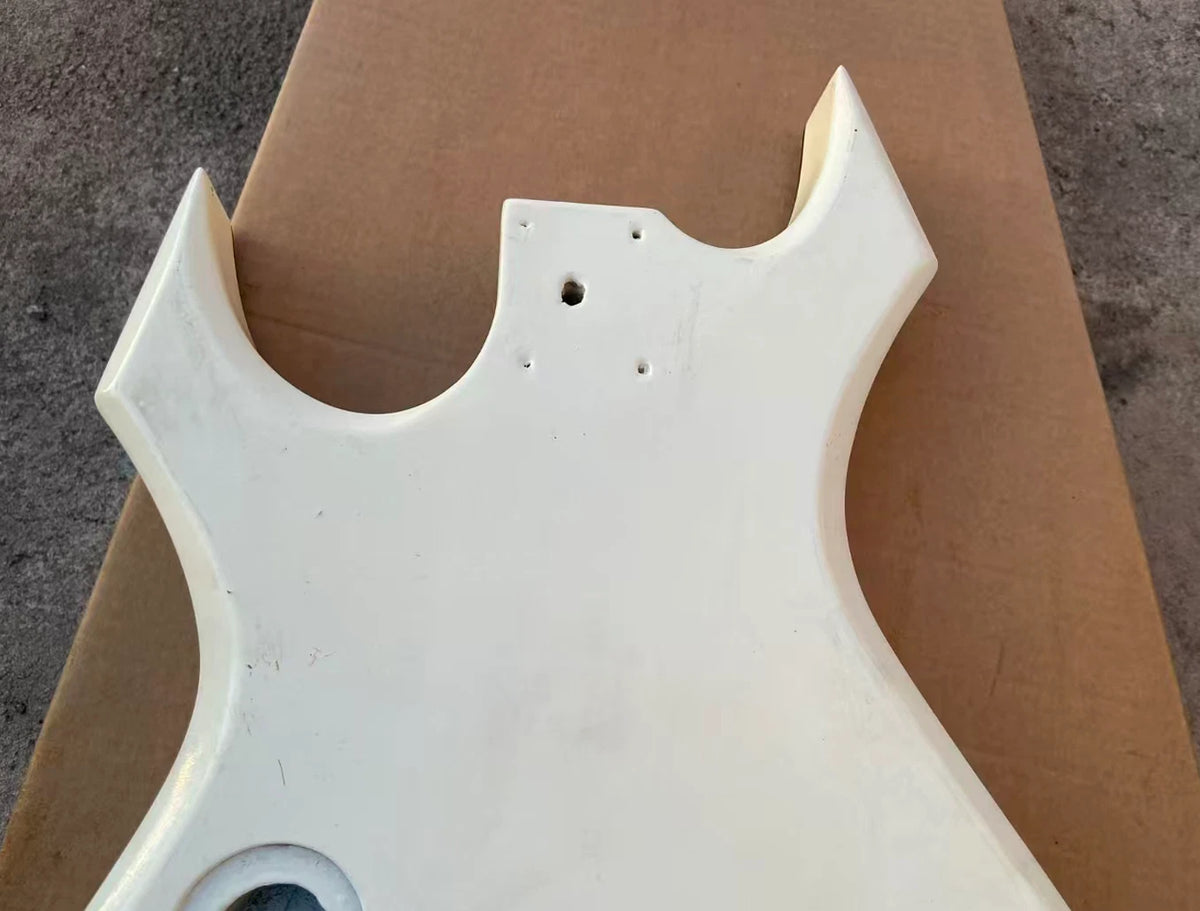 White Guitar HH DIY Project Basswood Body Fit Warlock