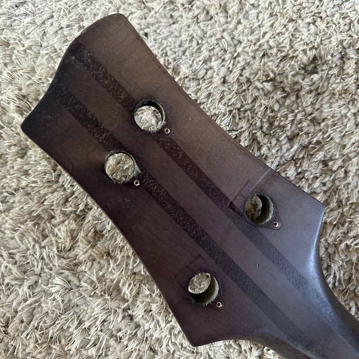 4-String Bass Guitar Neck, Alder Swamp Wood, 24-Fret Semi-Finished, Neck Through