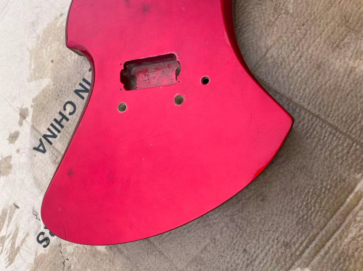 Metallic Red Basswood Guitar Body, with Single Humbucker Fit Mockingbird DIY