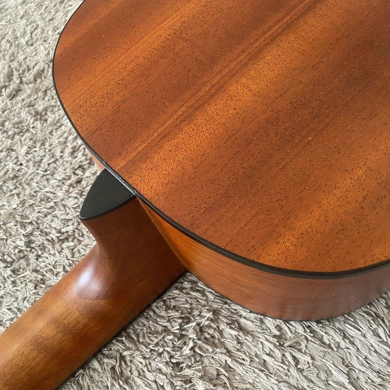 Luna 38 Inch Acoustic Guitar, Engraved Butterflies Pine Top Body, Okoume Neck