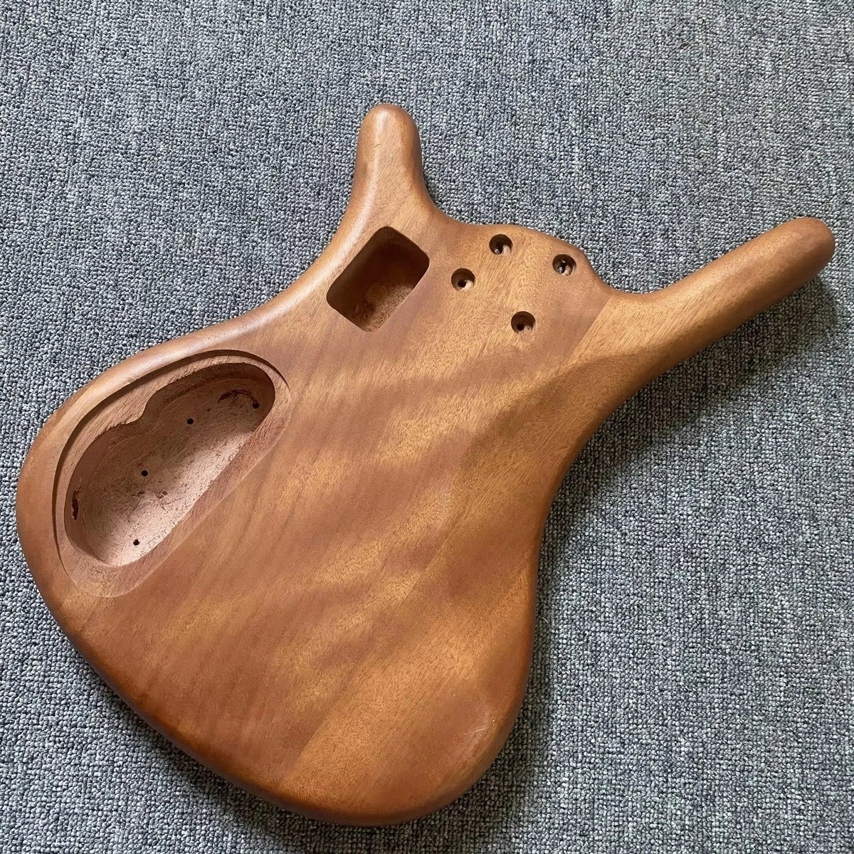 Walnut and Mahogany Wood DIY Project Bass Guitar Body