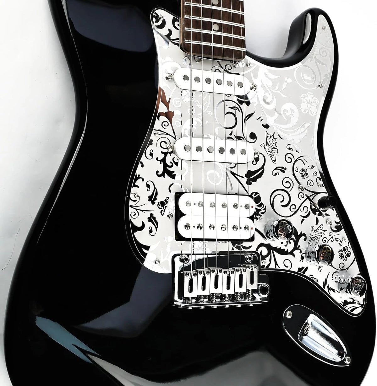 Steel HSS Guitar Engraved Pickguard Scratch Plate Fit Stratocaster Strat