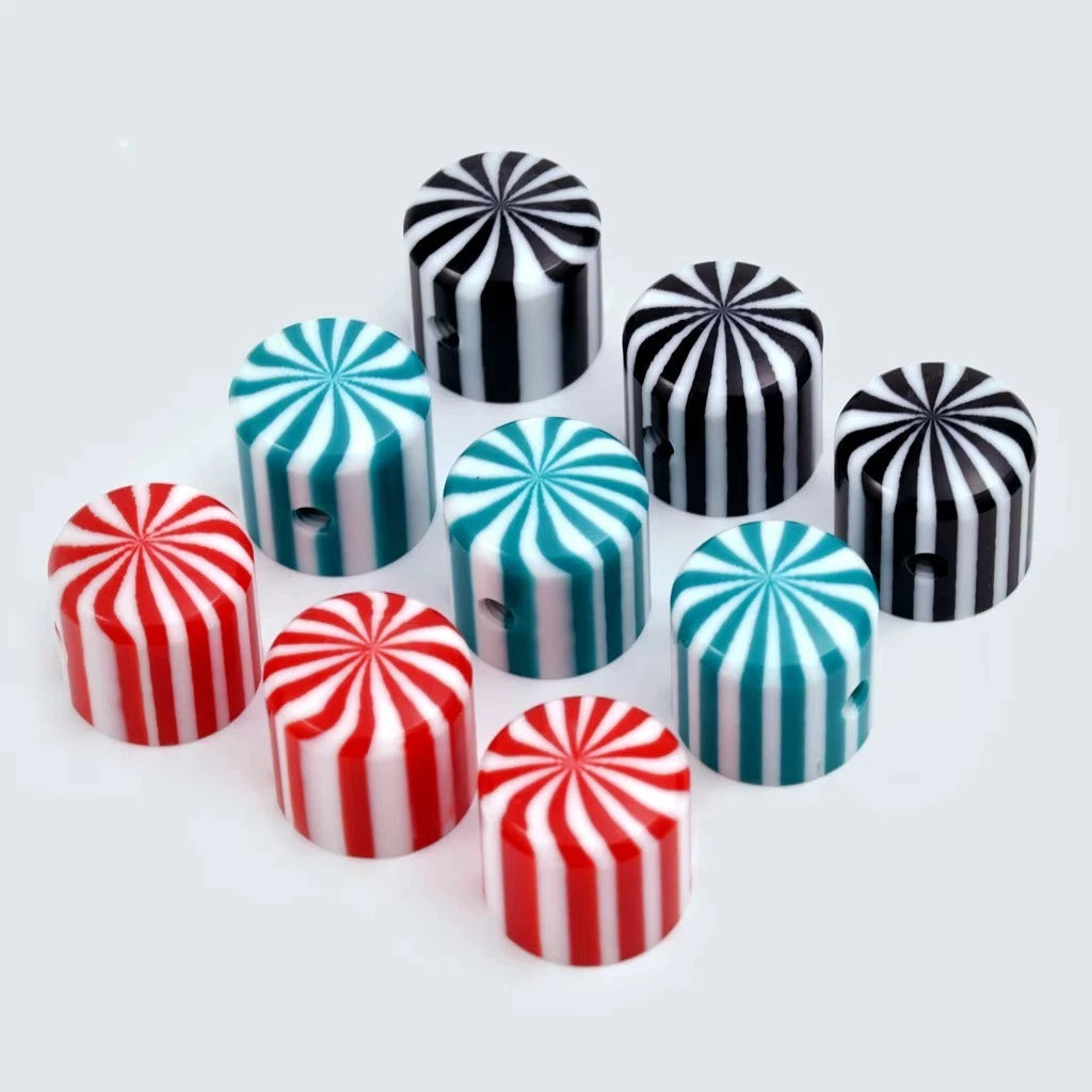 3pcs Striped Acrylic Guitar Knobs Fit Schecter,Ibane<wbr/>z,Washburn,Pea<wbr/>vey,Fender,LTD