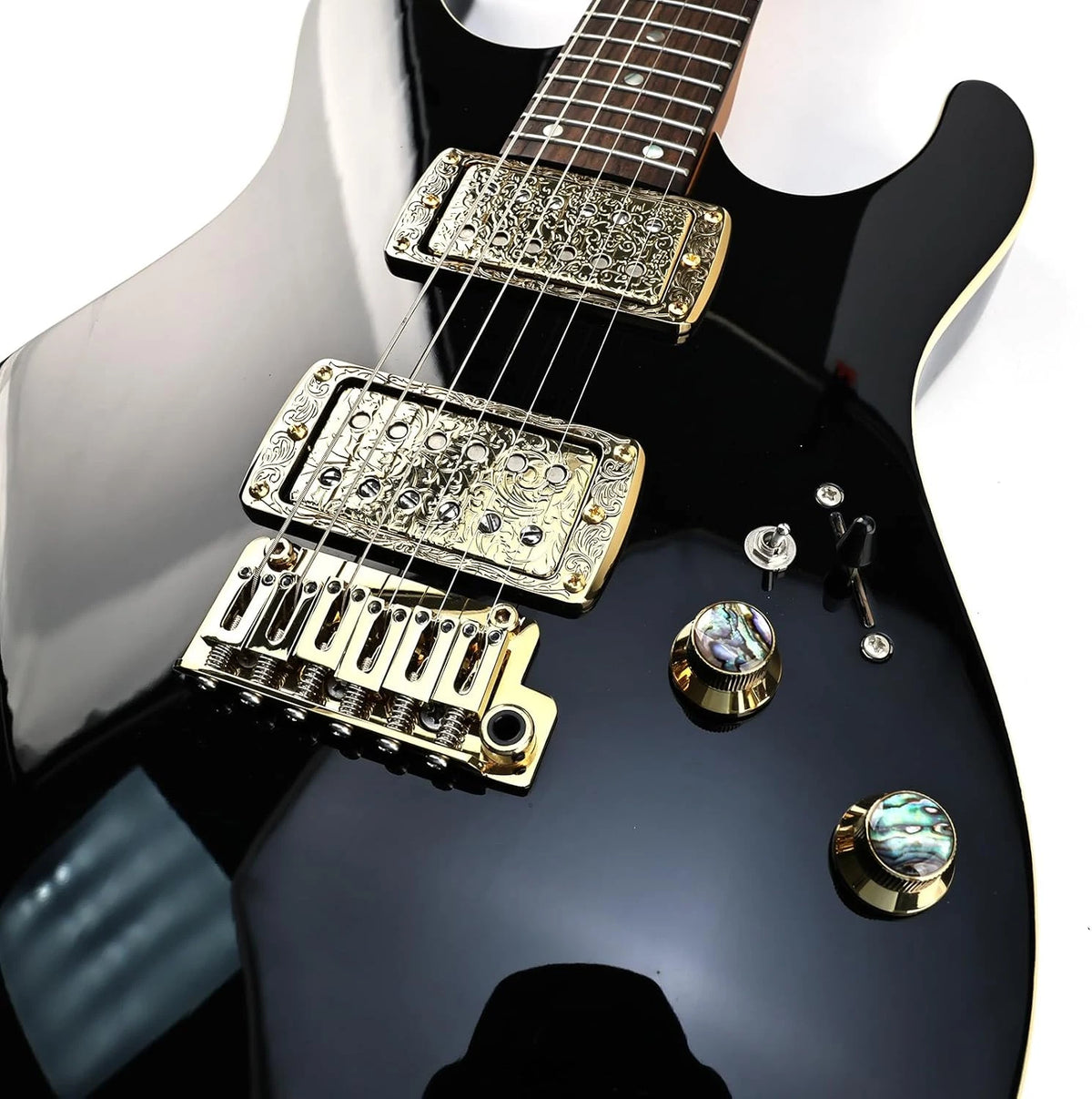 2pcs Engraved Guitar Humbucker Pickup Rings Frames Fit Les Paul LP