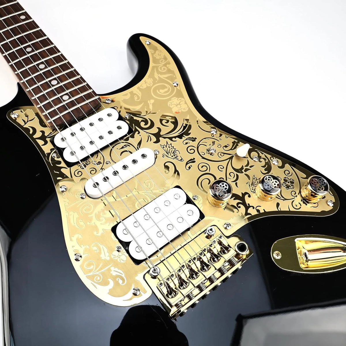 HSH Metal Guitar Pickguard Engraved Steel Scratch Plate Fit Stratocaster Strat