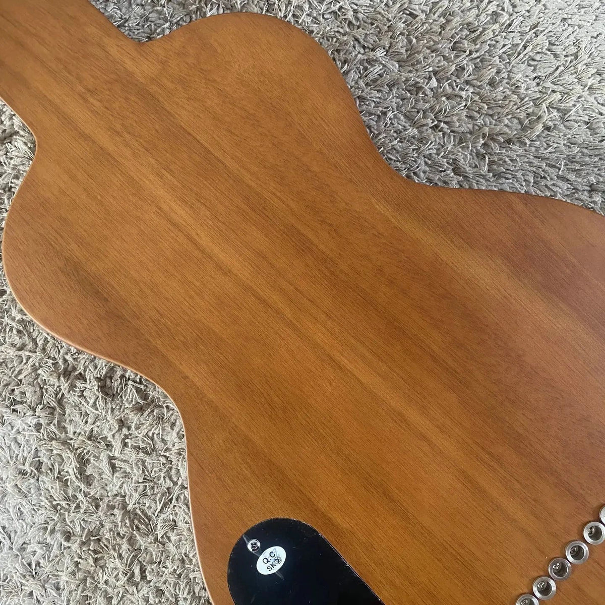 Natural Finish Lap Steel Guitar L596, Okoume Body, P90 Pickup