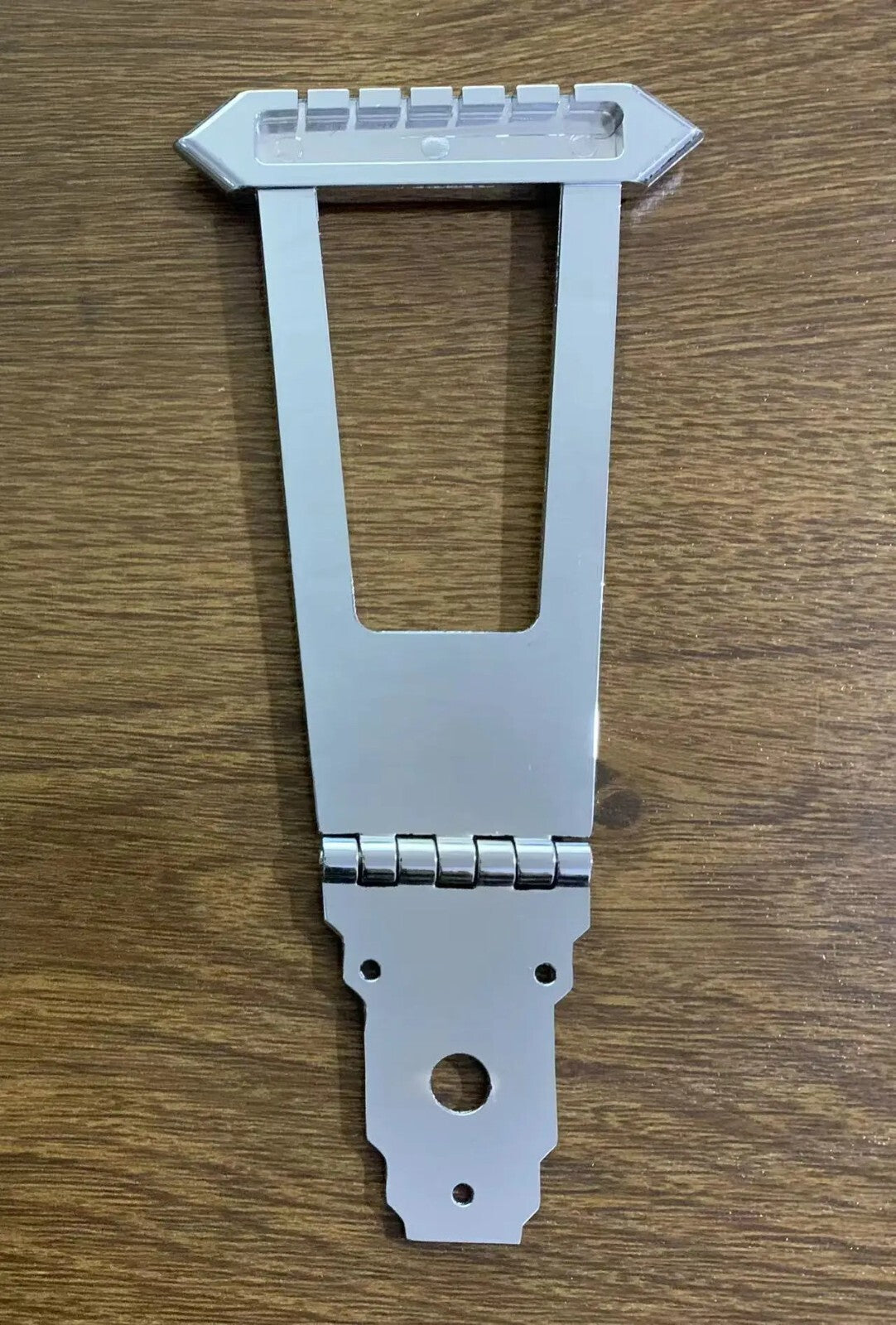 Chrome Arch Top Jazz Guitar Semi Hollow Body Tailpiece Trapeze