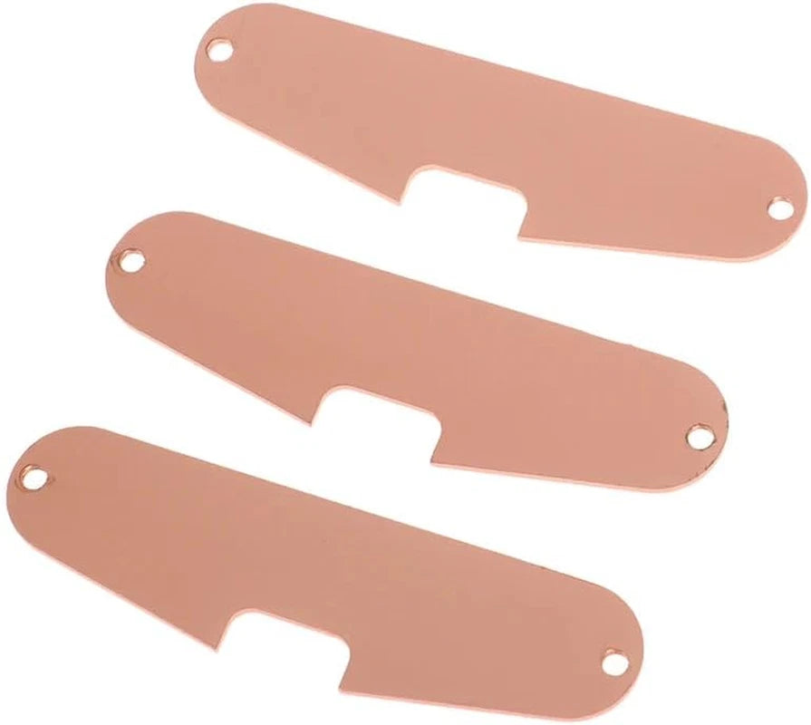 3Pcs Red Bronze Steel Guitar Single Coil Pickups Base Plates Fit Strat ST