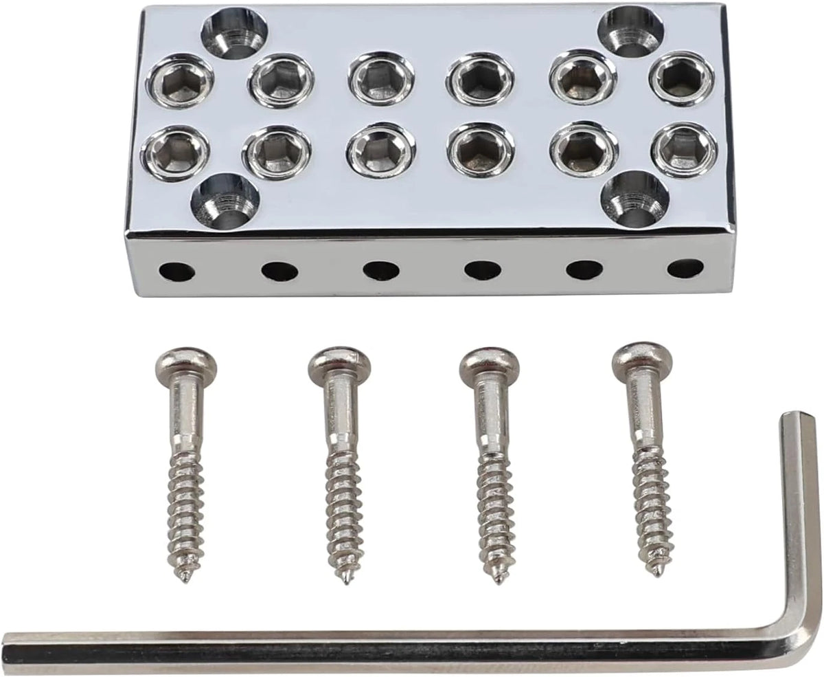 Brass Headless Guitar 6 String Locking String Bridge Nut