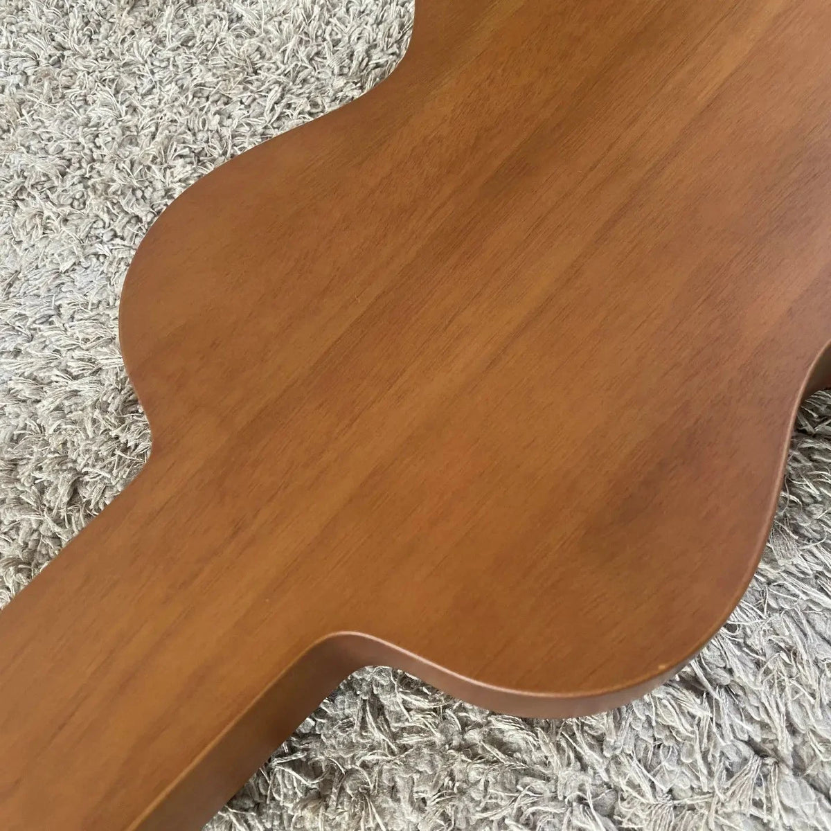 Natural Finish Lap Steel Guitar L596, Okoume Body, P90 Pickup