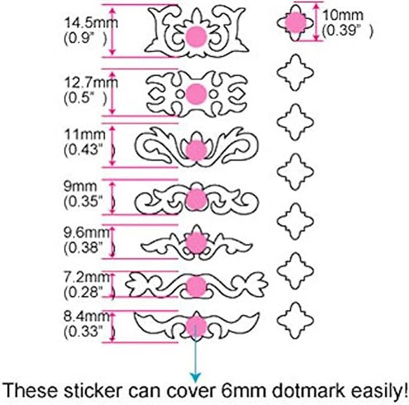 Vintage White Swirl Guitar Fretboard Inlay Stickers Decal