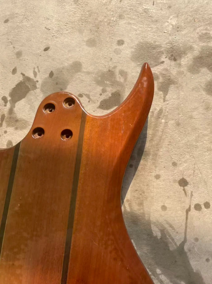 Vintage Mahogany Wood Guitar HH Body with Tiger Maple Fit BICH DIY Project