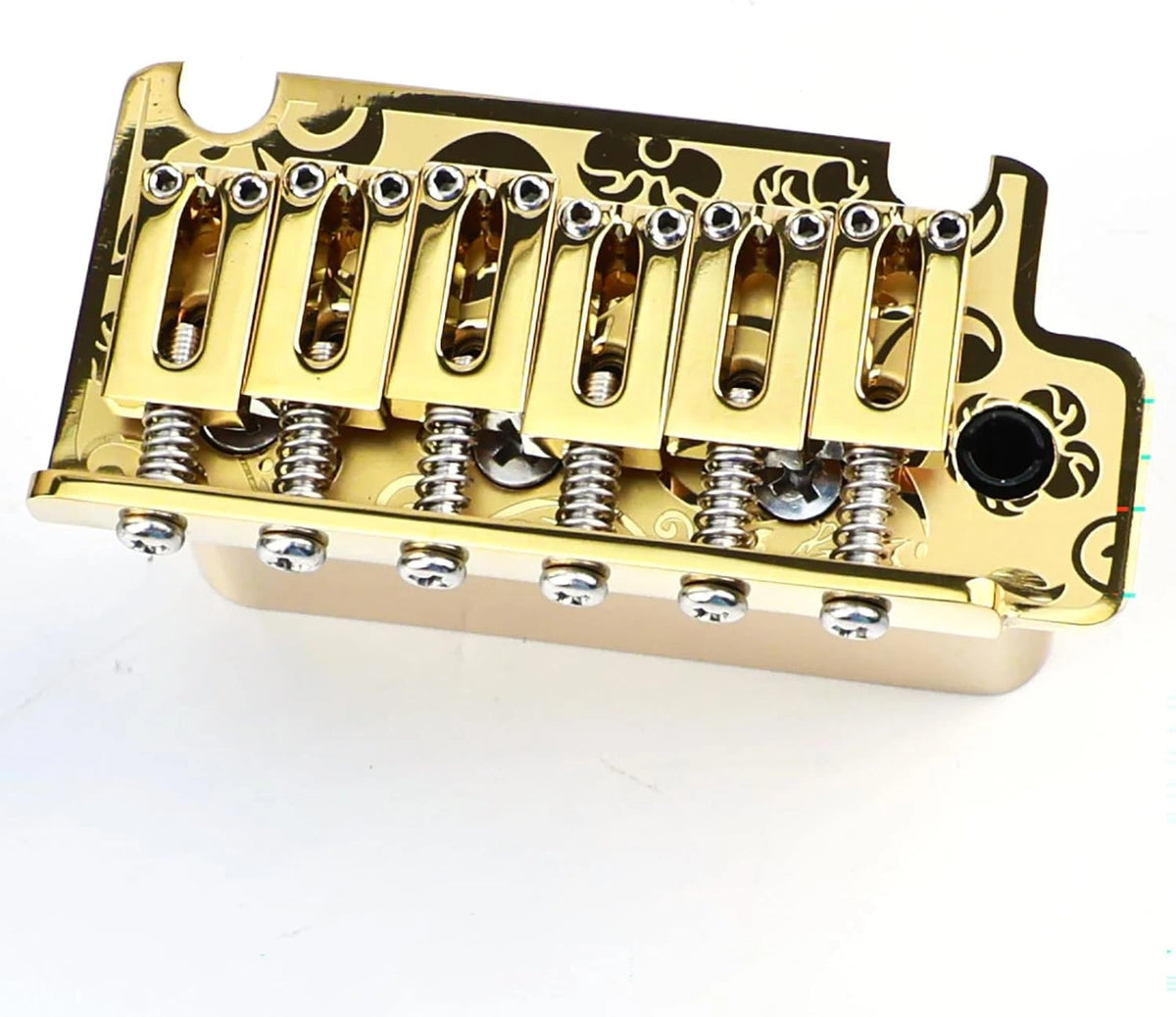 Gold 2 Point Engraved Guitar Bridge Tremolo System Fit Strat ST