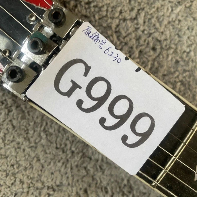 Red Electric Guitar, Floyd Rose Tremolo, Rosewood Fingerboard, V Shaped Body