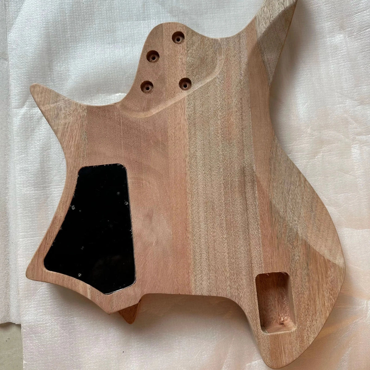 7 String Flame Maple and Mahogany Headless Guitar Body