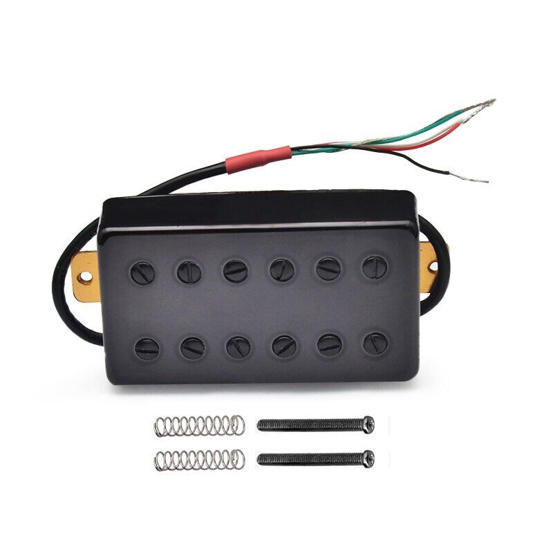 Double Coil 12 Hole Humbucker Pickup for LP Electric Guitar Black