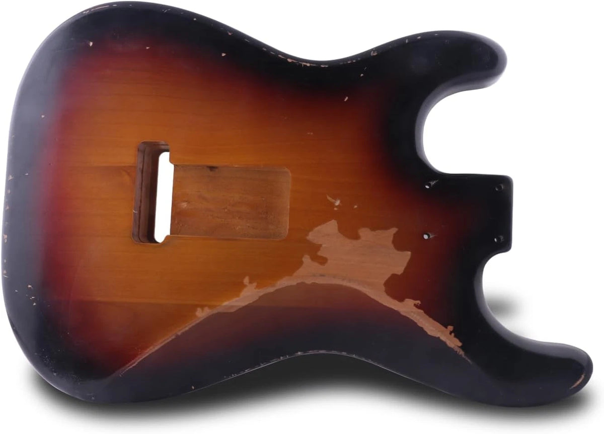 Alder Wood Sunburst Color Guitar Solid Body Fit Stratocaster Strat