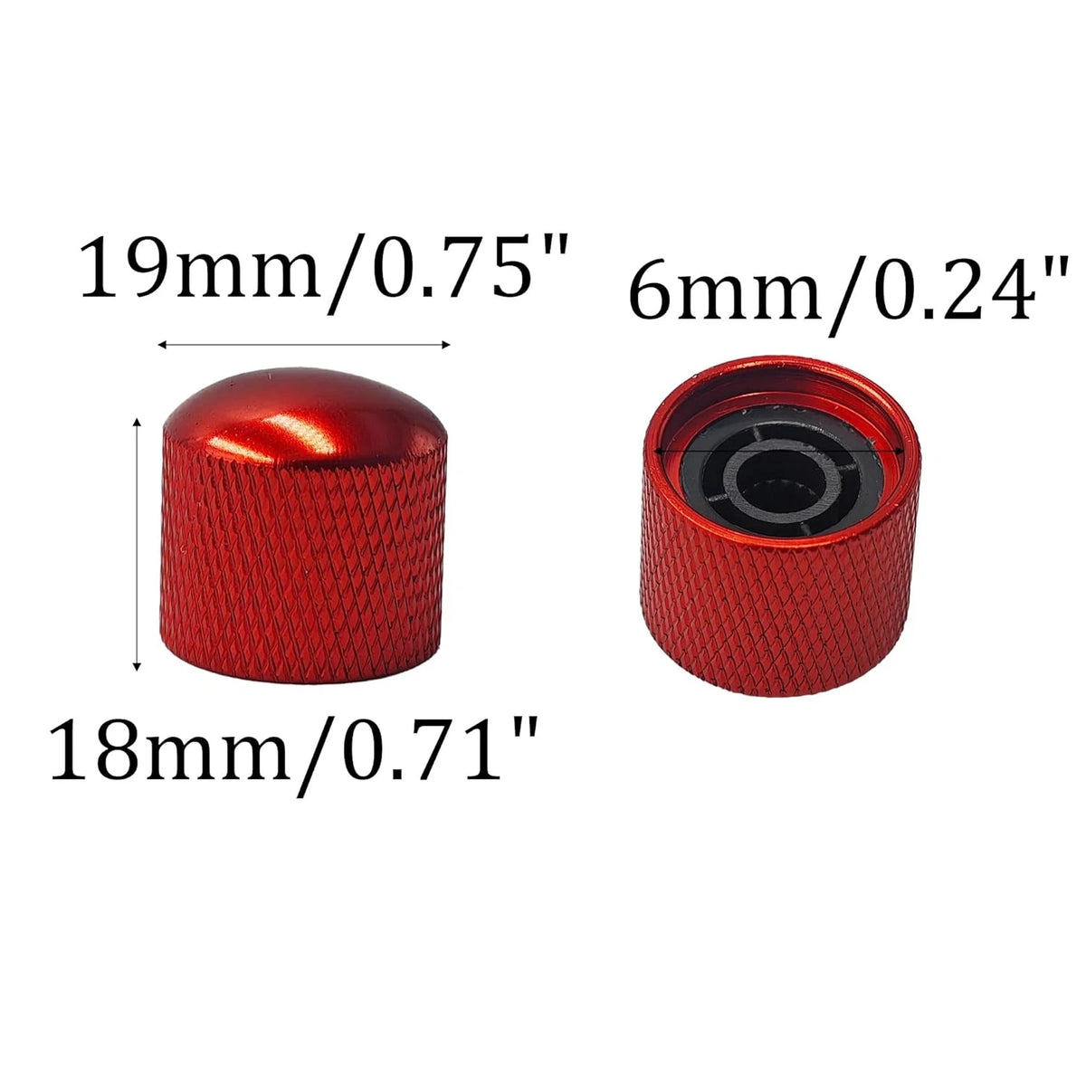 4PCS Red Guitar Bass Control Knobs Fit Schecter,Dean,<wbr/>Washburn,Peave<wbr/>y,Ibanez,ESP