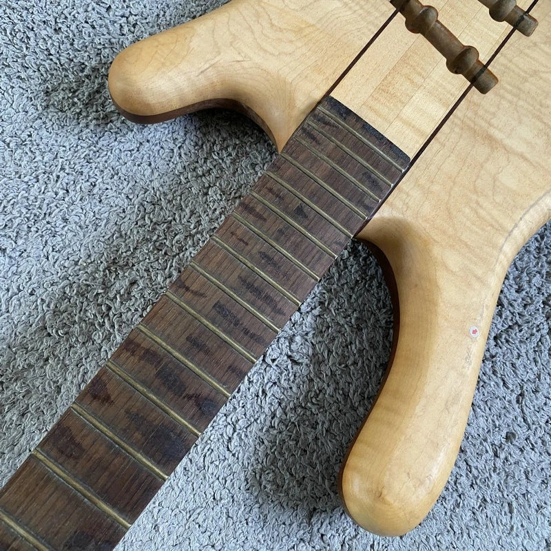 DIY 4 String Bass, Solid Ash Mahogany Body, Maple Wood Neck Through Project