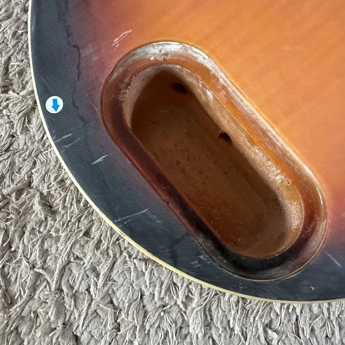 Hawaiian Slide Electric Guitar DIY Project, Tiger Maple Sunset Finish