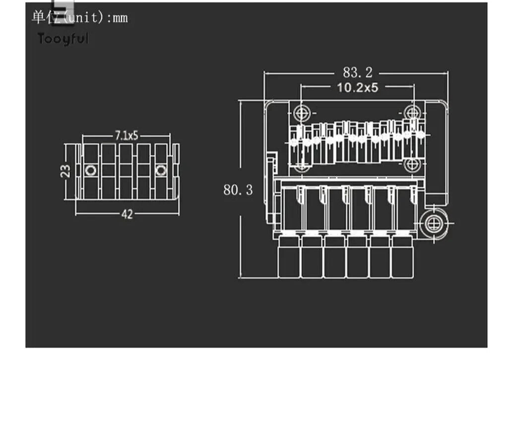 1 Set Black Headless Bridge Tremolo Fit Steinberger,Ki<wbr/>esel,Strandber<wbr/>g ,Cort