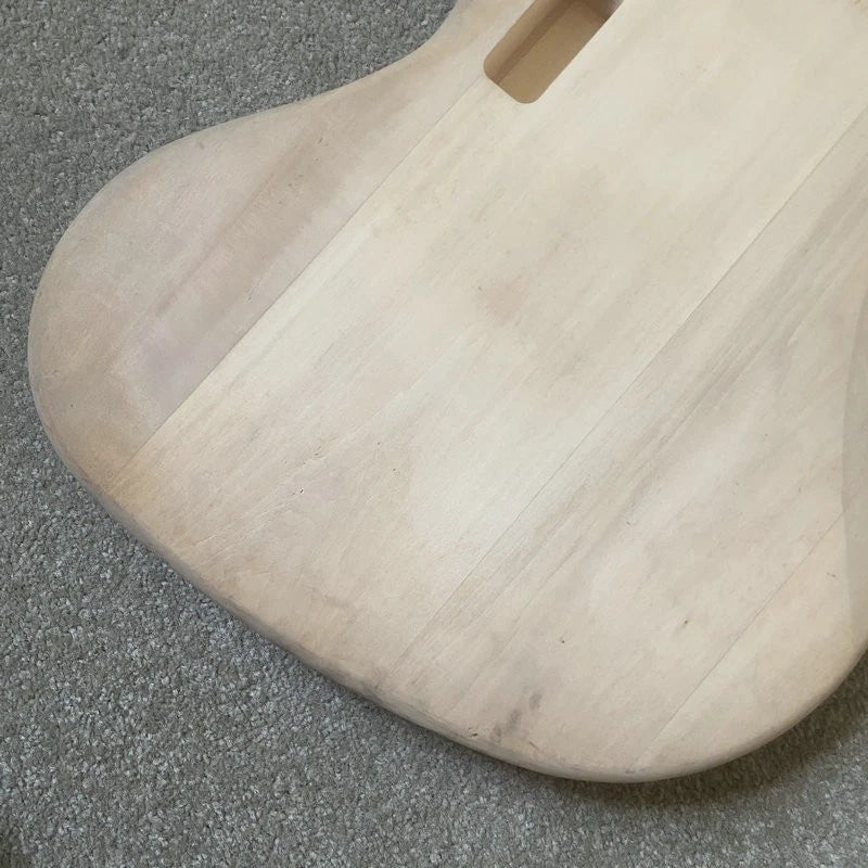 Unpainted Jazz Bass Body, Natural Basswood Fit Jazz Bass DIY Project